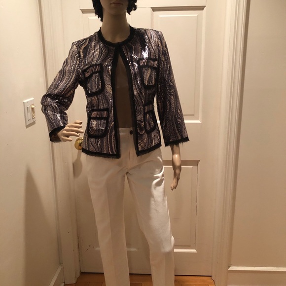 NWOT Cache Sequin Multicolor Jacket Blazer Sz S - Picture 6 of 8
